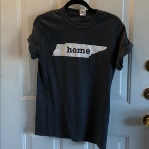 Charcoal colored Tennessee home tee